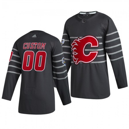 Calgary Flames Personalizado Grijs Adidas 2020 NHL All-Star Authentic Shirt - Mannen